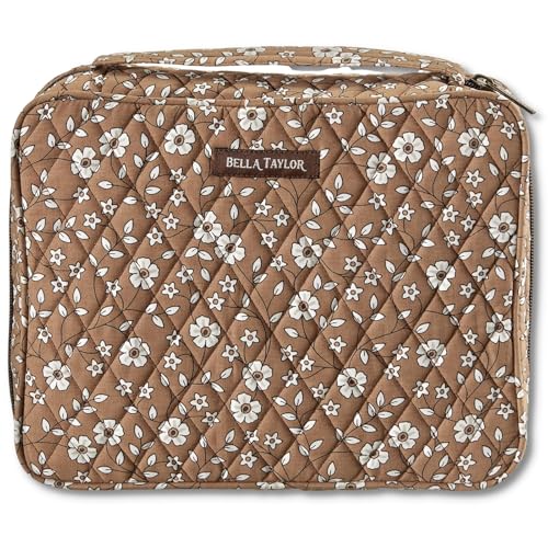 Bella Taylor Bible Cover, Quilted Bible Case, Vintage Vine Brown - color: Vintage Vine Brown, size: Large