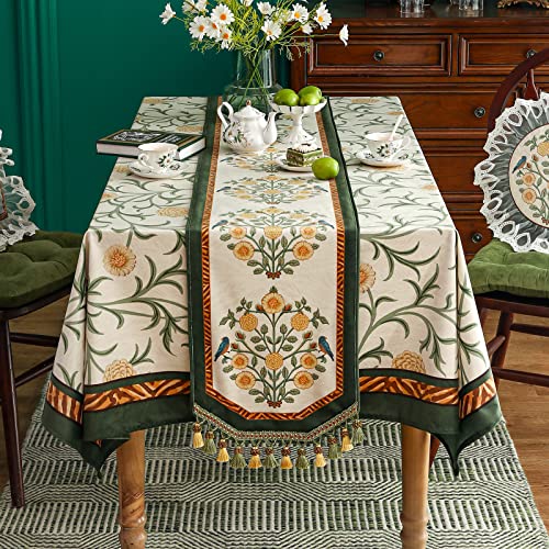 Patdrea Designer Vintage French Velvet Table Runner,12"X63"-Botticelli - color: Botticelli Velvet, size: 12"*63"