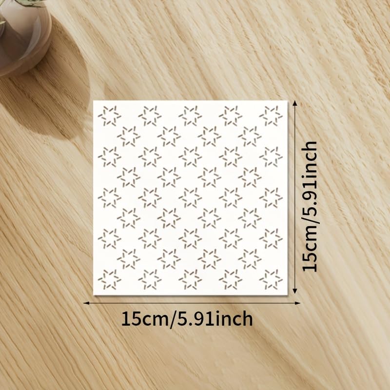 9 Pcs Reusable Sashiko Embroidery Stencils, Geometric Line Quilting Templates for Painting, Drawing, DIY Crafts, Canvas, Wood, Wall & Cookie Decor - color: 9pcs Sashiko
