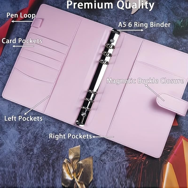 A5 Photo Album with 40 Sleeves, Macaron PU Leather 6 Ring Kpop Photocard Binder Holder, Refillable Collect Book for 3 Inch Instax Mini Polaroids & Trading Cards (Purple) - color: Purple