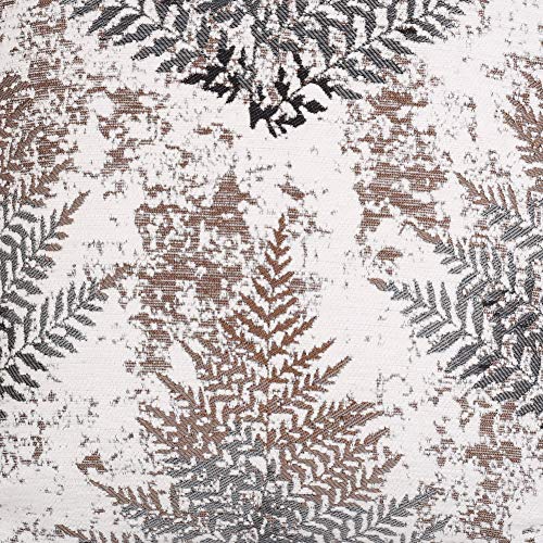 Yeiotsy Pack of 2 Nordic Style Decorative Throw Pillow Covers for Sofa Bed Card Chair Geometric Cushion Cases Jacquard Chenille (Coffee Fern, 18 X 18 Inches) - color: Coffee Fern
