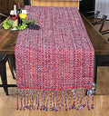 Urban Villa Two Tone Table Runner Cotton Quality 14x72 Red/Blue/White - color: Red/Blue/White, size: 14" x 72"