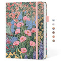 Taja Pretty Lined Journal for Women, Aesthetic Hardcover Leather Journal - color: J-Blooming Symphony, style: A-Lined