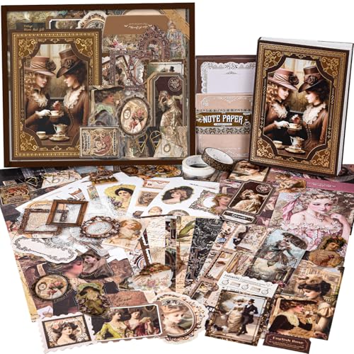 Scrapbook Supplies Kit, Vintage Junk journaling Supplies, Scrapbooking Kit - color: Regal Ornate Vintage