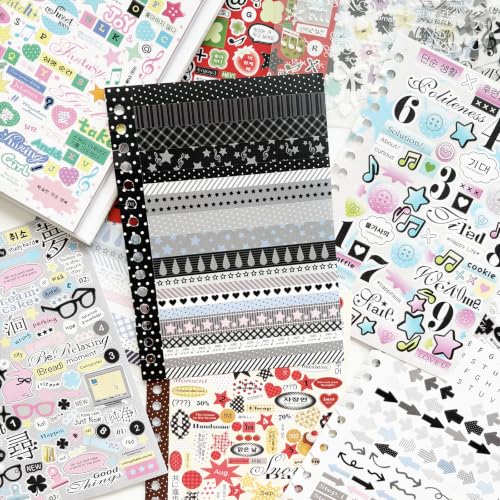 Japanese Sticker Book for Scrapbooking Supplies, Korean Stickers for DIY - color: Atmosphere