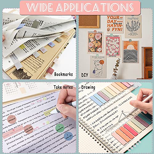 Potanro1750Pcs Sticky Tabs Transparent Book Tabs, Round Sticky Notes - style: Sticky note C