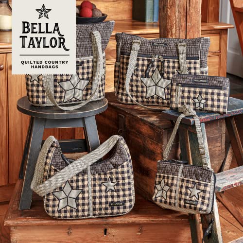 Bella Taylor Stride Tote, Quilted Shoulder Bag for Women - color: Farmhouse Star