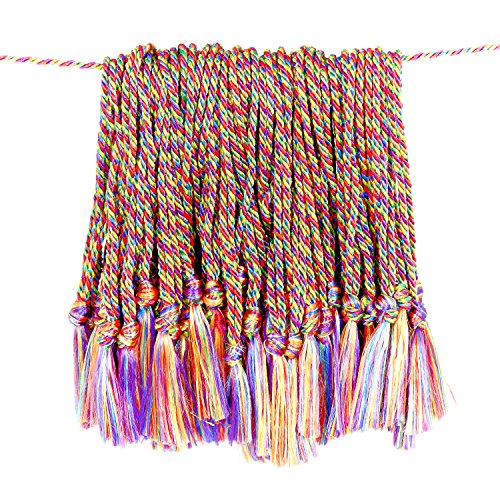 Tassel Depot 100 Floss Bookmark Tassels - Rainbow - color: Rainbow
