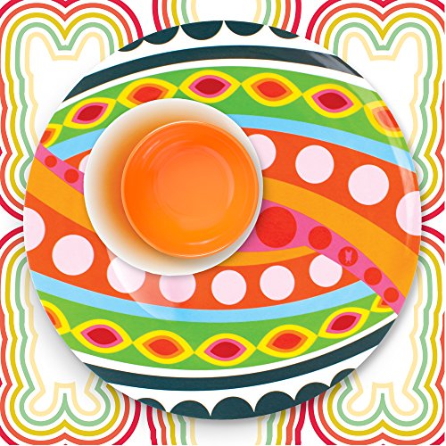French Bull 15" Round Platter - Melamine Dinnerware - Plate, Dish, Serving, Collection - Tropic Fantasia - color: Tropic Fantasia, size: 15" Round Platter