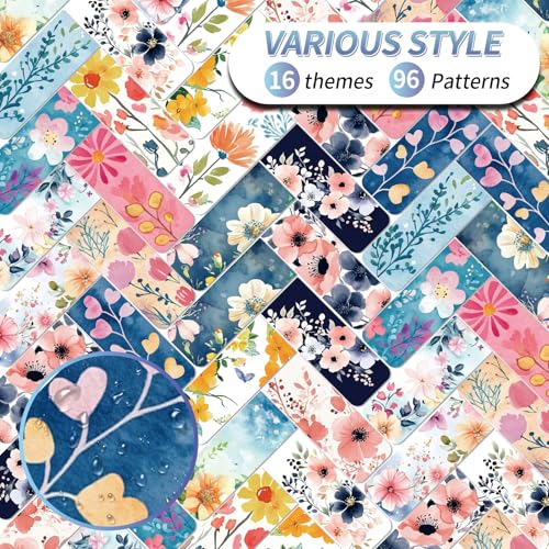 96 Pieces Magnetic Bookmarks Magnet Page Markers - Book Marks for Reading Women & Men with Storage Boxes - Cute Magnet Bookmark Clips for Reading Pleasure（Flowers） - size: 96, style: Flowers Style