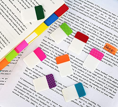 ELII 900 Pieces Tabs Sticky Index Tabs,1 Inch Book Tabs Writable - color: Multicolor