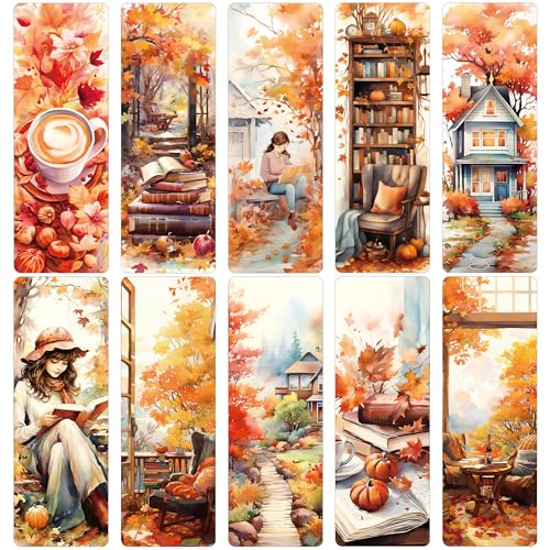 Fall Bookmarks, Autumn Aesthetic Book Marks for Book Lovers - style: Fall