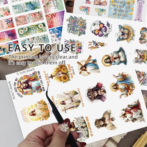 350Pcs Christian Jesus Bible Verse Catholic Stickers Book - style: Christ Sticker Book
