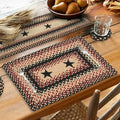 Homespice Gloucester Jute Braided Placemats, Rect 13x19 Set of 6 - color: Primitive Star Gloucester