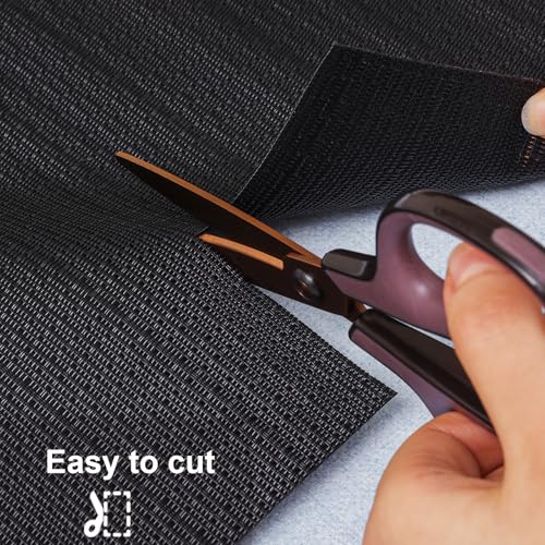 Myir JUN Placemats Set of 6 Kitchen and Dining Table Placemats - color: Black, size: Set of 6