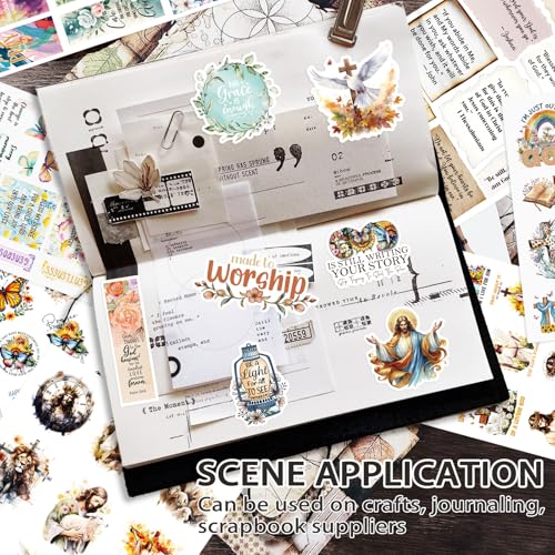 350Pcs Christian Jesus Bible Verse Catholic Stickers Book - style: Christ Sticker Book