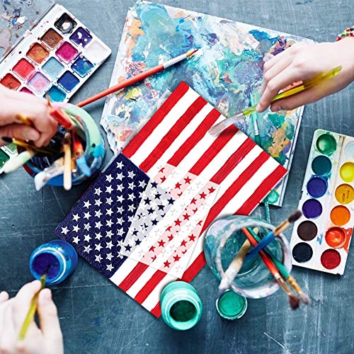 Koogel American Flag 50 Star Stencil, 13 Stars 1776 Stencils for DIY Crafts - style: 7 PCS
