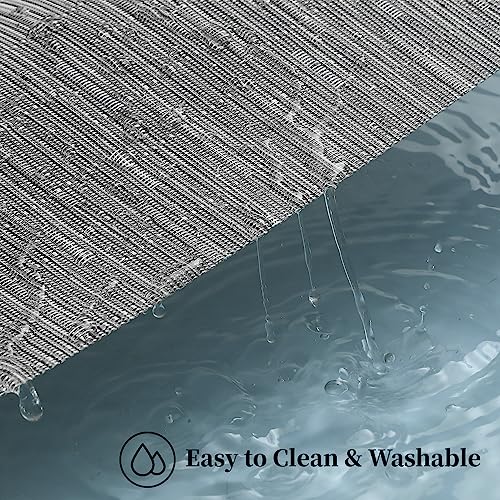 Leetaltree Silver Placemats Set of 12 - Heat Resistant Non-Slip Place mats for Dining Table, Washable Durable PVC Vinyl Woven Table Mats（Sliver, 12） - color: E1- Sliver, size: Set of 12