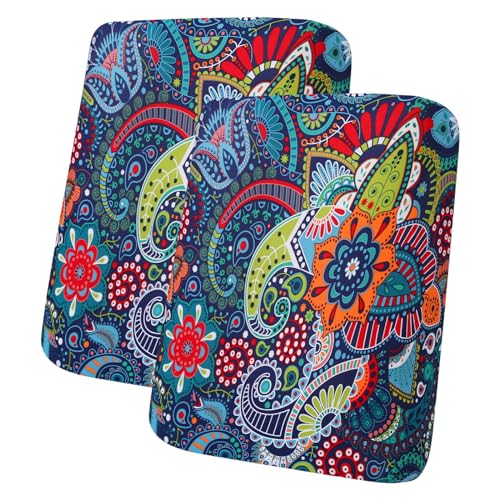 hyha Printed Couch Cushion Covers, Sofa Covers Washable for 2 Cushion Couch - color: Blue, size: Seat Cover 2 Pack