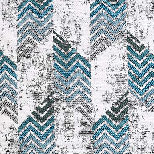 Yeiotsy Pack of 2 Nordic Style Decorative Throw Pillow Covers for Sofa Bed Card Chair Geometric Cushion Cases Jacquard Chenille (Teal Rhombus, 18 X 18 Inches) - color: Teal Rhombus