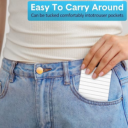 PerKoop 100 Pack 3 x 5 Inch Lined Small Note Pads Bulk, Mini Memo Notepads - size: 3 x 5 Inch
