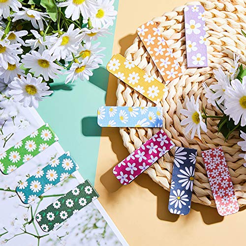 10 Pieces Magnetic Bookmarks Floral Magnet Page Markers Assorted Book Markers Set Flower Bookmarks Stationery for Students Reading, 10 Styles