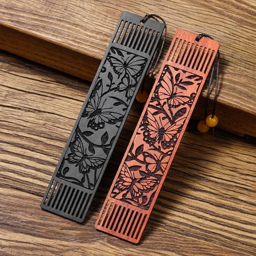 Butterfly Bookmark,Bookmarks Aesthetic Wooden Book Markers for Women, Butterfly Gifts for Women Book Lover Gifts for Women (Hollow Butterfly) - style: Hollow Butterfly