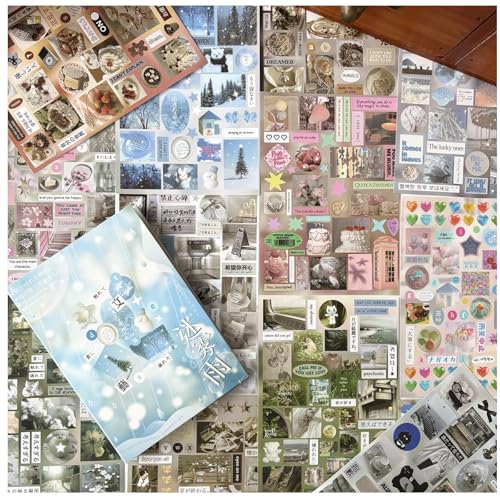 Japanese Stickers for Journaling Supplies, Kawaii Journal Stickers for DIY - color: Midnight