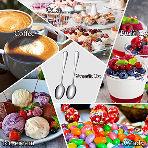 100 Pack Stainless Steel Demitasse Espresso Spoons, 4.33 Inch - size: Silver, style: Classic Style