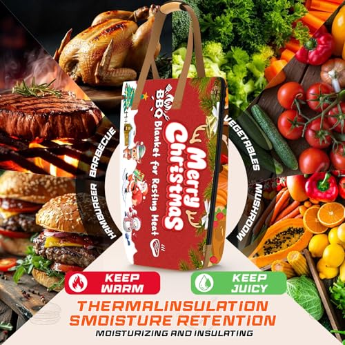 BBQ Blanket for Resting Meat - Meat Resting Bag of Washable Oxford Cloth - Insulated Brisket Resting Blanket for Turkey, Pork Shoulder & Beef - Gifts for Men, BBQ Lovers Gift (Mixed Colors, 25 in) - color: Mixed colors, size: 25 in