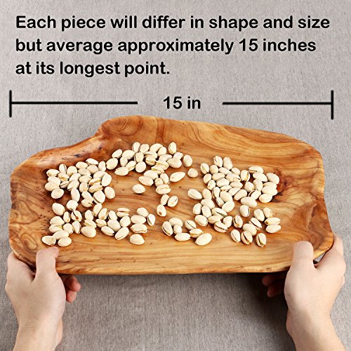 Root Wood Dish, Party Platter and Tray for Sandwich Bread Serving, appetizer display, Vintage ring dish, Hand Carved Artworks (13-15 inch) - color: 13-14in Root Platter
