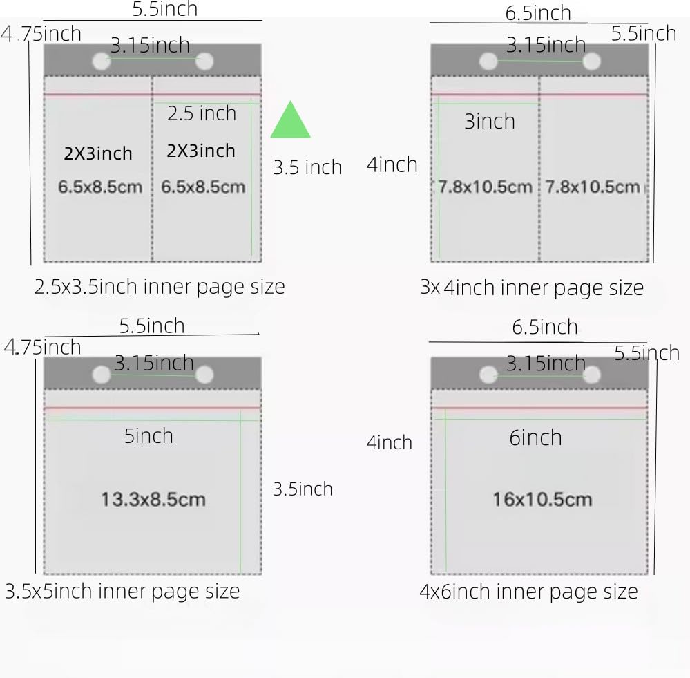2x3 Plastic Small Photo Albums with Refillable Sleeve 50 Page 200 Pictures - color: Clean, size: 2.5x3.5"