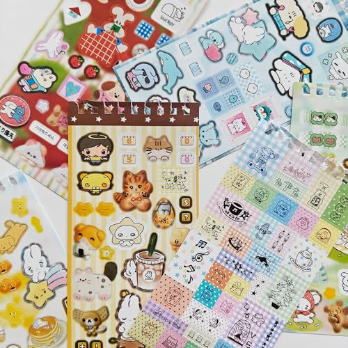 500+ Kawaii Sticker Book for Journaling,20 Sheets Cute Japanese Stickers Book,Korean Stickers for Scrapbooking,Planner,Notenook,DIY Craft,Calendar(Girl's Diary) - color: Soulful