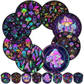 Gejoy 24 Pcs Mushrooms Skulls Foldable Flying Fan Disc Hand Fans 8 Style - color: Mushroom