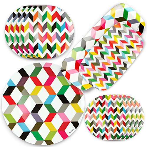 French Bull 13" Rectangular Platter - Melamine Platters and Serving Ware - Plate, Dish, Serving, Collection - Ziggy - color: Ziggy, size: 13" Rectangular Platter