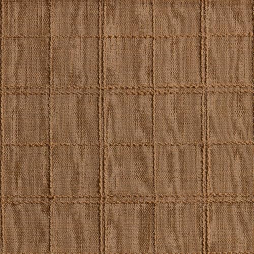 ZeeMart Linen Checked Farmhouse Placemats Set of 4, Caramel 13x19in - color: Caramel, size: Set of 4