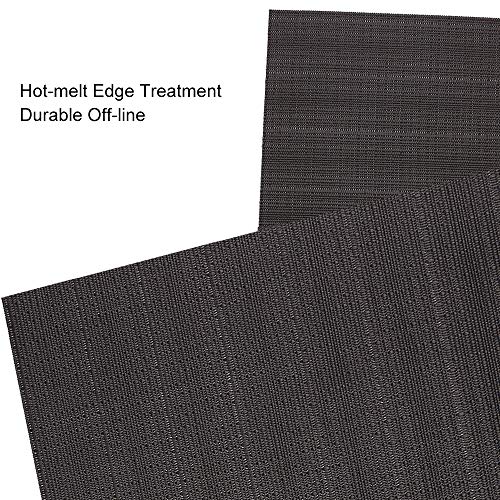 Myir JUN Black Placemats Set of 4 Kitchen and Dining Table Placemats - color: Black, size: Set of 4