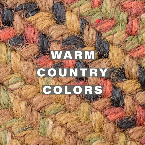 Homespice Gingerbread Jute Braided Placemats, Rect 13x19 Set of 4 - color: Gingerbread