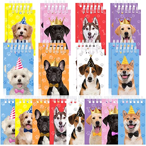 Gersoniel 24pcs Vet Tech Gift Mini Dog Notebook Party Favor for Kid, Vivid - style: Vivid Style