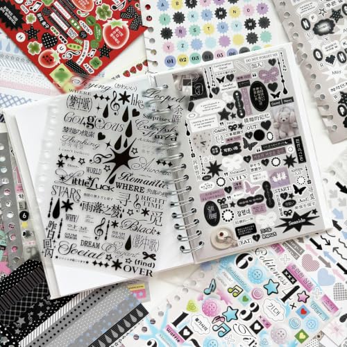 Japanese Sticker Book for Scrapbooking Supplies, Korean Stickers for DIY - color: Atmosphere