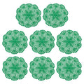 uxcell Crochet Doilies Round Lace Placemats 8" Christmas Green 8Pcs - color: Christmas Green