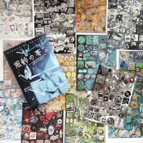 800+ Kawaii Japanese Sticker Book for Scrapbooking Supplies,Kesari 30 Sheets Decorative Foods Desserts Objects Themed Scrapbook Japanese Stickers for Journaling,Junk Journal Supplies (Butterfly) - color: Butterfly