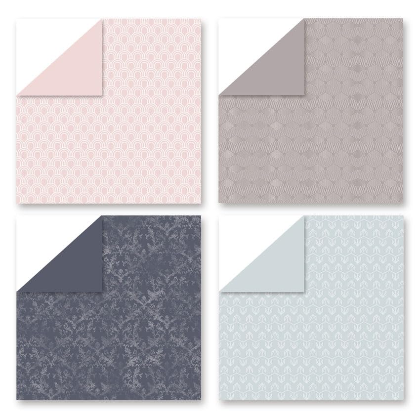Patterned Scrapbook Paper 12x12 Pink,24 Sheets Double-Sided Bohemian Floral Pattern CardStock Paper Pad Boho Tone Decorative Craft Papers for Holiday Cardmaking DIY Origami Papers. - color: PAD2093
