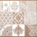Damask Stencils for Walls 12inch Damask Stencil - style: Damask 02