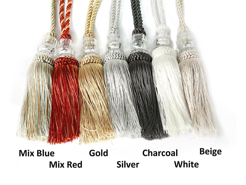 2 Pack Curtain Tiebacks with Tassel, Gold - color: Gold, size: 2