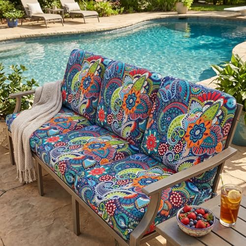 hyha Printed Couch Cushion Covers, Sofa Covers Washable for Cushion Couch - color: Blue, size: Seat Cover Small