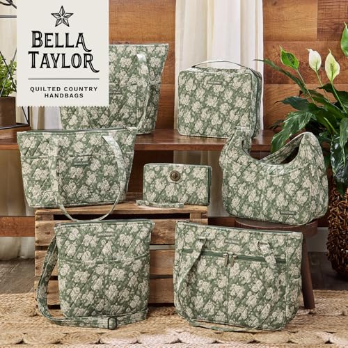 Bella Taylor Small Tote, Quilted Shoulder Bag for Women - color: Heirloom Rose
