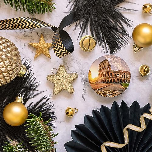Rome Christmas Ornaments Italy Europe Souvenir,Xmas Tree Hanging Ornaments Ceramic Keepsake