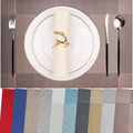 Vinyl Placemats Heat-Resistant Table Mats Washable Easy Clean Plastic Placemats for Dining Table Set of 8 (Brown) - color: 01: Brown, size: 8 Placemats