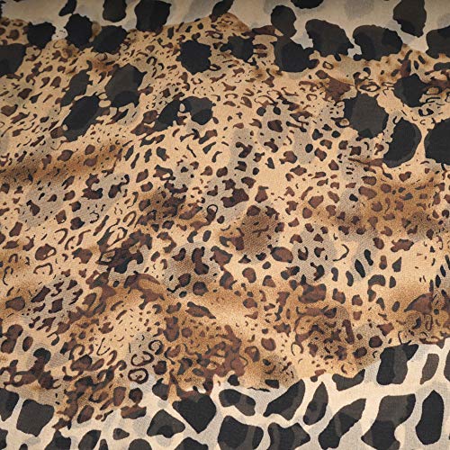 YOUR SMILE Ladies/Women's Lightweight Floral Print/Solid Color mixture Shawl Scarf For Spring Summer season - color: Leopard 2